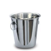 MGsteel Ведро для шампанского 4 л. нерж. d=210/130 мм. h=205 мм. с кольцами для 1-й бутылки MGsteel /1/6/24/