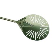 GI.METAL (Италия) Лопата для пиццы поворотная перфорир. d=23 см. l=150 см. нерж. Azzurra Gimetal /1/