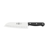 Icel (Португалия) Нож японский Santoku 180/300 мм. с бороздками, черный TECHNIC Icel /1/6/