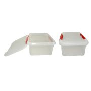 MGprof Контейнер для продуктов прямоуг.  6,0 л. 30*23*12 см. с красным зажимом MGprof /1/12/