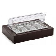 Pintinox (Италия) Подставка, GN1/4  4 шт. с охлаждением, крышка нерж. Pinti /1/ Под заказ
