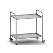 MGsteel Тележка сервировочная 2-х ярусная 800*600*870 мм. сварная, нерж. MGsteel /1/