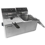 Китай Фритюрница 2-секционная, 10 л.+ 10 л. 700*470*360 мм. нерж /1/