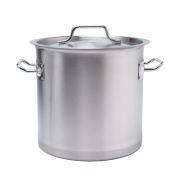 MGsteel Котел 12 л. нерж. d=27,2 см. h=25 см. тройное дно с крышк. (индукция) MGsteel /1/