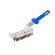 GI.METAL (Италия) Щетка для гриля 32 см. 18*6 см. со стальной щетиной h=3 см., ручка упрочненный пластик Gimetal /1/4/