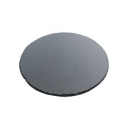 MGprof Блюдо для подачи круглое d=25 см. h=0,8 см. черное, сланец MGprof /1/