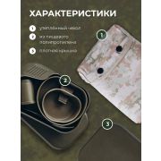 Мастергласс Набор посуды 6 предметов походный в чехле бежевом MG /1/