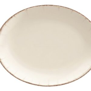 Bonna (Турция) Блюдо овальное 310*240 мм. Ретро коричневый край, форма Мув Bonna /1/6/582/