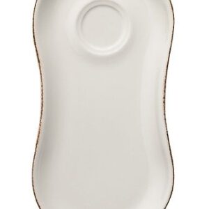 Bonna (Турция) Блюдце 250*120 мм. для завтрака Ретро коричневый край (чашка 70336, 69666), форма Гурмэ Bonna /1/12/1248/