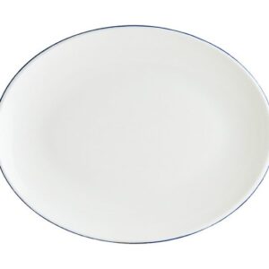 Bonna (Турция) Блюдо овальное 250*190 мм. Ретро синий край, форма Мув Bonna /1/12/756/