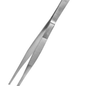 MGsteel Щипцы (пинцет) 20 см. прямые, прямой кончик с зубцами, нерж. MGsteel /1/100/
