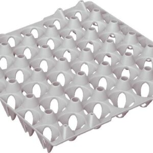 Пластик (Россия) Ячейка 300*300*48 мм. белая, под курин. яйцо, для ящика (71471) 30 ячеек /1/3000/