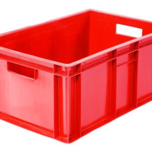 Ящики (Россия) Ящик 600*400*250 мм. для мяса прямой сплошной, красный (крышка 76402) /1/36/