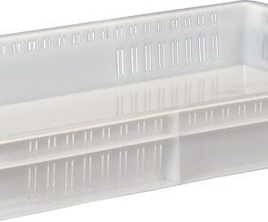 Ящики (Россия) Контейнер для теста 600*400* 75 мм. (-30/+60°C) прямой, сплошное дно и перфорированные стенки, морозостойкий, белый полиэтилен (крышка 49164) /1/128/