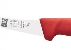 Icel (Португалия) Нож обвалочный 130/260 мм. изогнутый, жесткое лезвие, красный SAFE Icel /1/