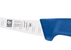 Icel (Португалия) Нож обвалочный 150/290 мм. изогнутый, гибкое лезвие с бороздками, синий SAFE Icel /1/6/