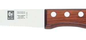 Icel (Португалия) Нож для стейка 130/250 мм. 18/0 1,75 мм. ручка дерево бук Icel /1/6/
