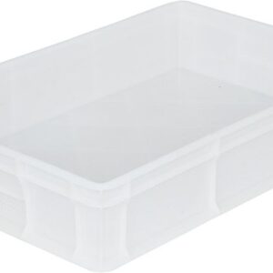 Ящики (Россия) Контейнер для теста 600*400*120 мм. (-30/+60°C) прямой, сплошной, морозостойкий, белый, полиэтилен (крышка 49164) /1/80/