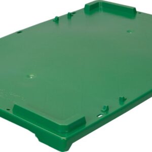 Пластик (Россия) Крышка к ящику 600*400*40 мм. сплошная, утяжеленная, зеленая /1/400/