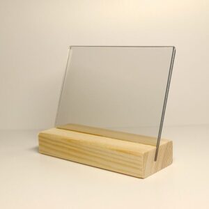 Ценник (Россия) Держатель для ценников и табличек 10,5*4 см. h=9 см. дерев. /1/