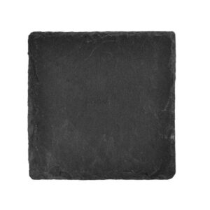MGprof Блюдо для подачи квадр. 10*10 см. h=0,7 см. черное, сланец MGprof /4/25/ (S-11001)