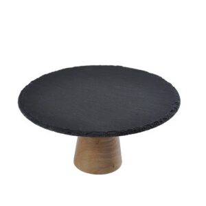 MGprof Подставка для торта d=25 см. h=12,5 см. черная, сланец MGprof /1/10/