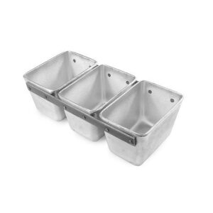 Алюминий (Россия) Форма для выпечки хлеба 14,5*10 см. h= 10см. алюм. литая 3х -секционная /1/