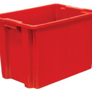 Ящики (Россия) Ящик 600*400*400 мм. для мяса конусный сплошной, красный (крышка 76402) /1/72/