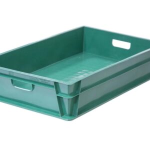 Ящики (Россия) Ящик 740*465*145 мм. для хлеба, прямой сплошной, зеленый (крышка 73937) /1/72/