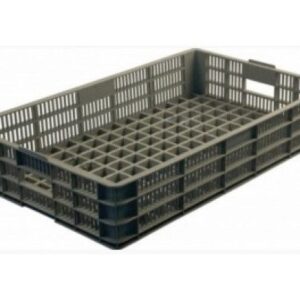 Ящики (Россия) Ящик 740*465*145 мм. для хлеба, прямой перфорир., серый (крышка 73937) /1/72/