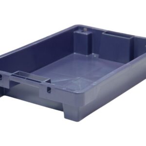 Ящики (Россия) Ящик 600*400*100 мм. для мяса конусный сплошной, синий /1/