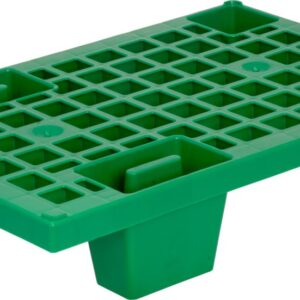Пластик (Россия) Паллет 600*400*130 мм. перфорированный, на ножках, зеленый /1/50/200/