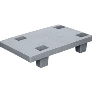 Пластик (Россия) Паллет 600*400*130 мм. сплошной, на ножках, серый /1/50/200/