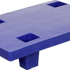 Пластик (Россия) Паллет 600*400*130 мм. сплошной, на ножках, синий /1/50/200/