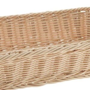 MGprof Корзина для хлеба прямоуг. 44*34 см. h=16 см. с ручками бежевая полиротанг MGprof /1/