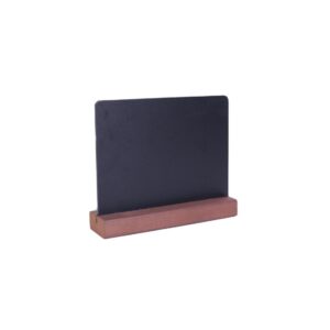 Таблички (Китай) Табличка 150*210 мм. А5 меловая горизонт. тейбл тент, на дерев. подставке коричневая /1/