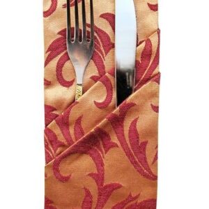 Текстиль (Россия) Конверт (куверт) 22,5*10 см. на 3 предмета Мати бордо перья /1/ Под заказ