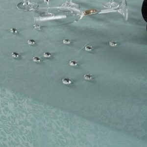 Текстиль (Россия) Скатерть 145*250 см. салатовая мелкий цветок /3/ Под заказ