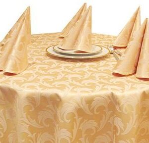 Текстиль (Россия) Скатерть 145*145 см. бежевая перья /3/ Под заказ