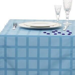 Текстиль (Россия) Скатерть 145*180 см. голубая клетка /3/ Под заказ