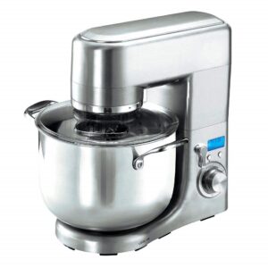 Миксер (Китай) Миксер планетарный 10 л., 437*371*420 мм., 6 скоростей, с ЖК-дисплеем, 3 мешалки (двойной крюк, битер, цельномет.венчик), корпус алюм. /1/