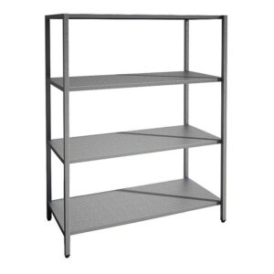 MGsteel Стеллаж кухонный 900*400*1600 мм., 4 сплошные полки нерж., стойки нерж., сварной MGsteel /1/