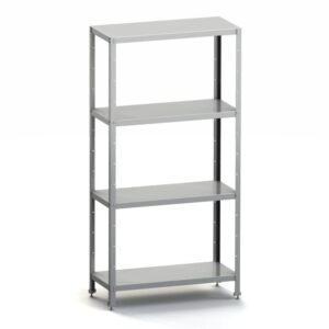 MGsteel Стеллаж кухонный 600*400*1600 мм., 4 сплошные полки нерж., стойки нерж., разборный MGsteel /1/