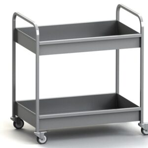 MGsteel Тележка сервировочная 2-х ярусная 800*600*870 мм. для сбора посуды, сварная, нерж. MGsteel /1/