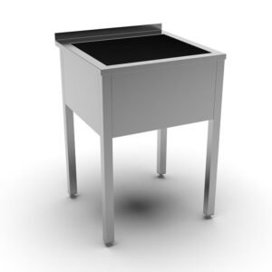 MGsteel Ванна моечная односекц. 600*600*870 мм. (510*450*300 мм.) с бортом, сварная нерж. MGsteel /1/