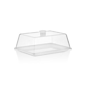 GASTROPLAST (Турция) Поднос для подачи 27*21 см. поликарбонат, белый (крышка 76834) GP /1/24/