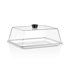 GASTROPLAST (Турция) Поднос для подачи 27*21 см. поликарбонат, прозрачный (крышка 76834) GP /1/24/
