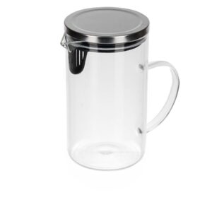 Термостекло (Китай) Кувшин 1 л. d=100 мм. h=190 мм. с крышкой, Термостекло /1/12/