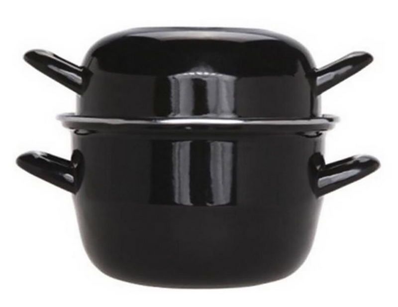 Кастрюля для мидий,черная d=16 см 1,7л. P.L.