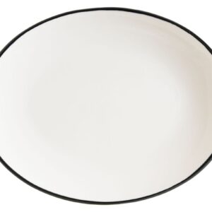 Bonna (Турция) Блюдо овальное 360*280 мм. Линеа Черный, форма Мув /1/6/348/